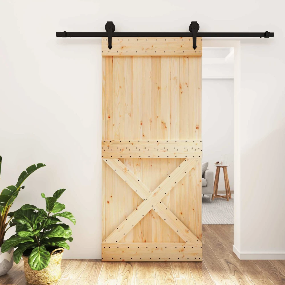 Slankios durys Natūrali ir juoda 95 x 210 cm