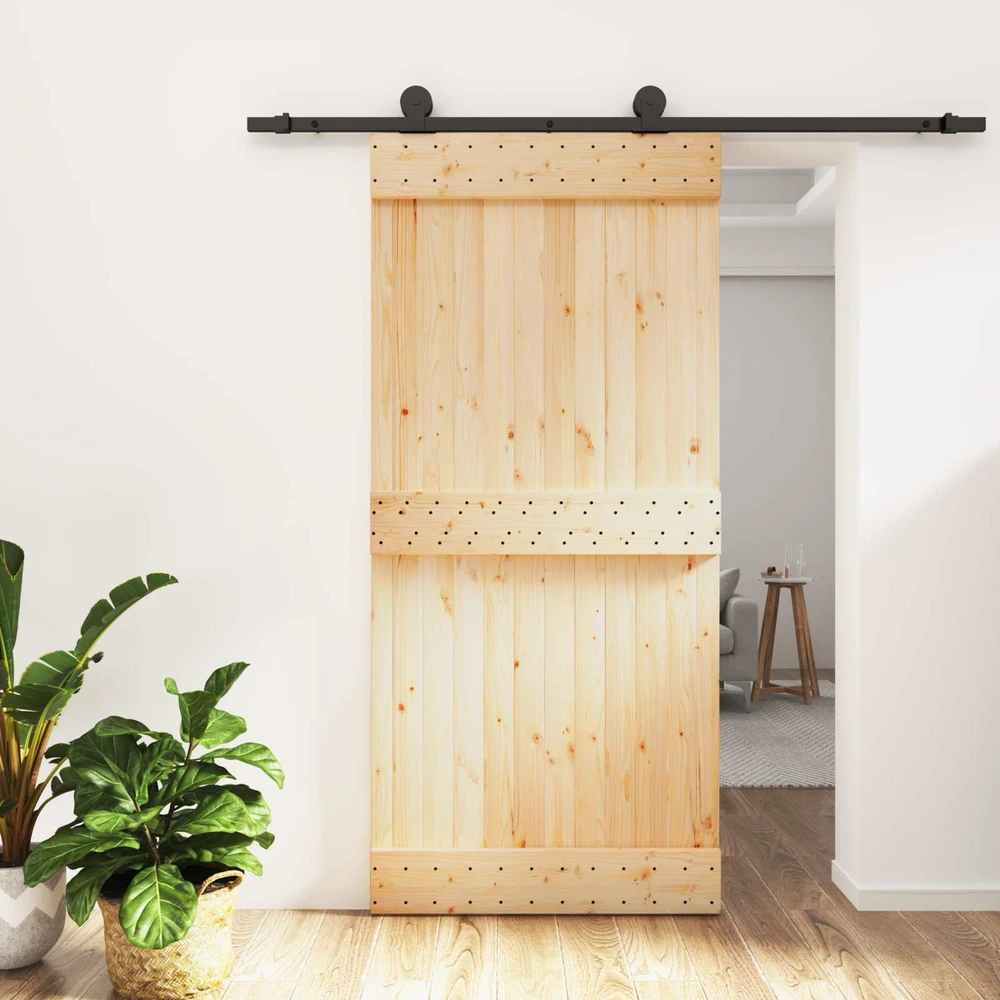 Slankios durys Natūrali ir juoda 95 x 210 cm