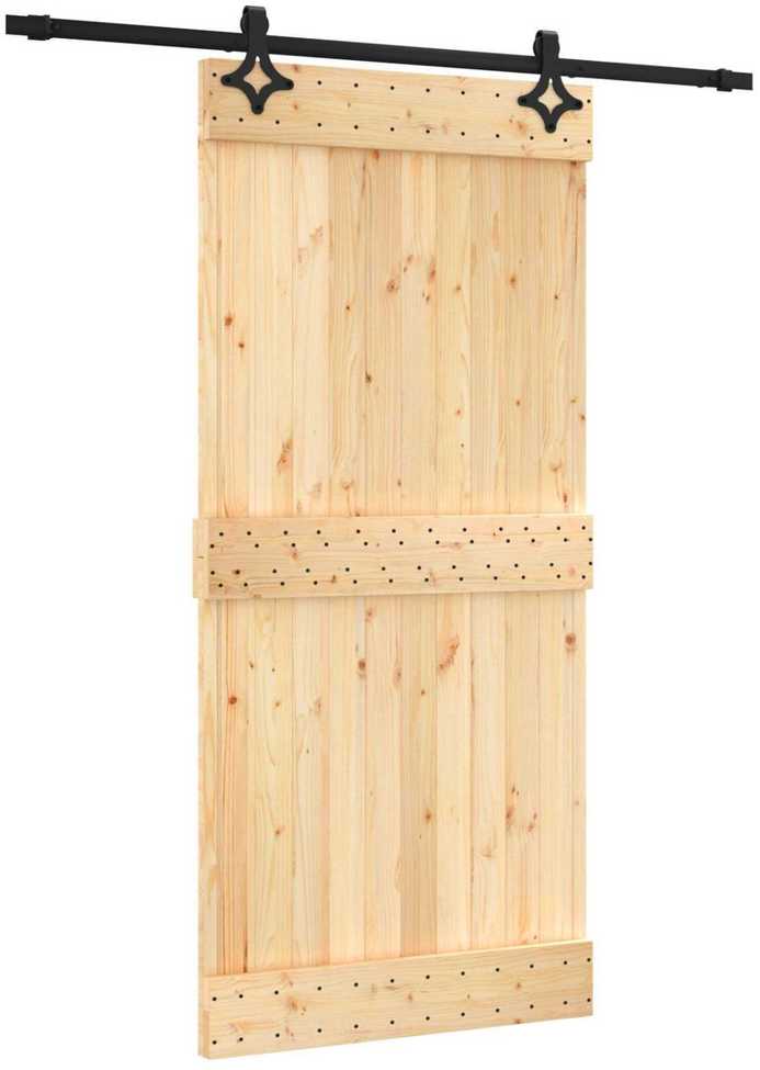 Slankios durys 95 x 210 cm Natūrali ir juoda