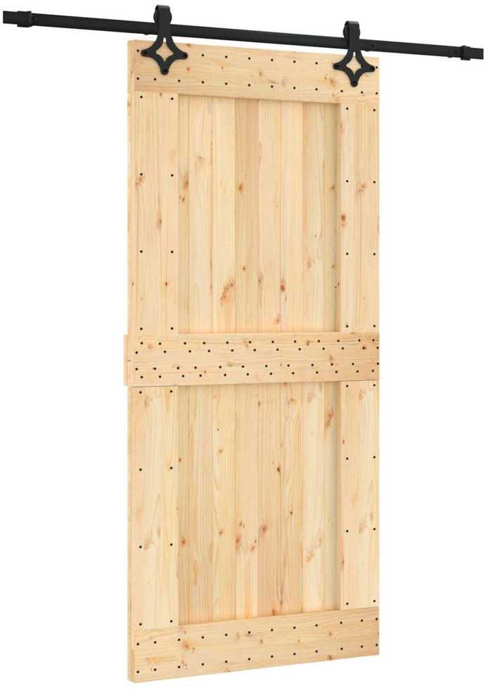 Slankios durys 95 x 210 cm Natūrali ir juoda