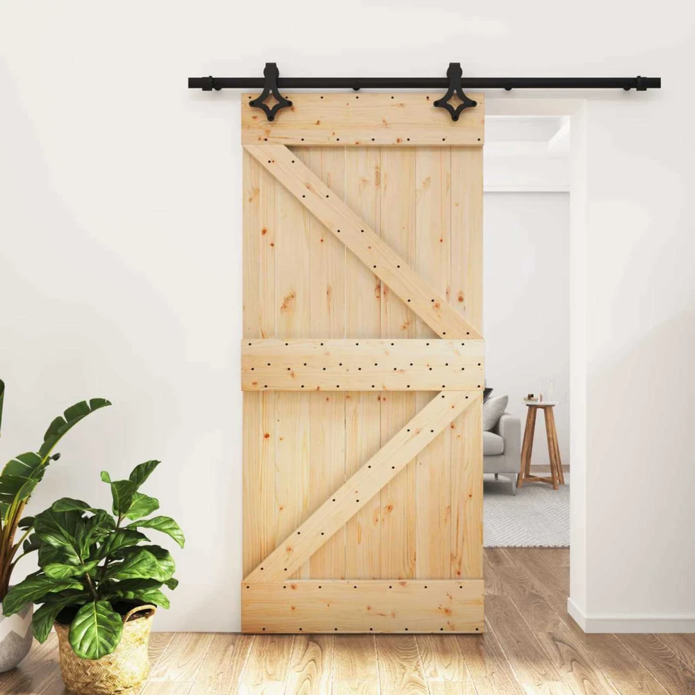 Slankios durys Natūrali ir juoda 95 x 210 cm