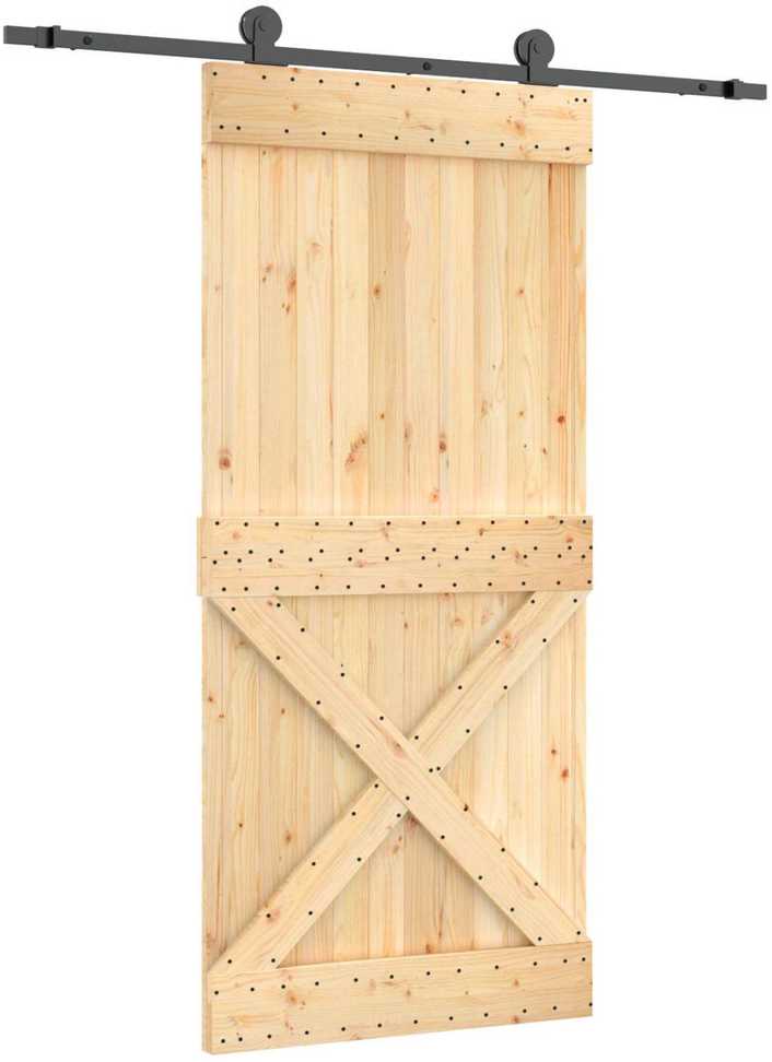 Slankios durys Natūrali ir juoda 95 x 210 cm