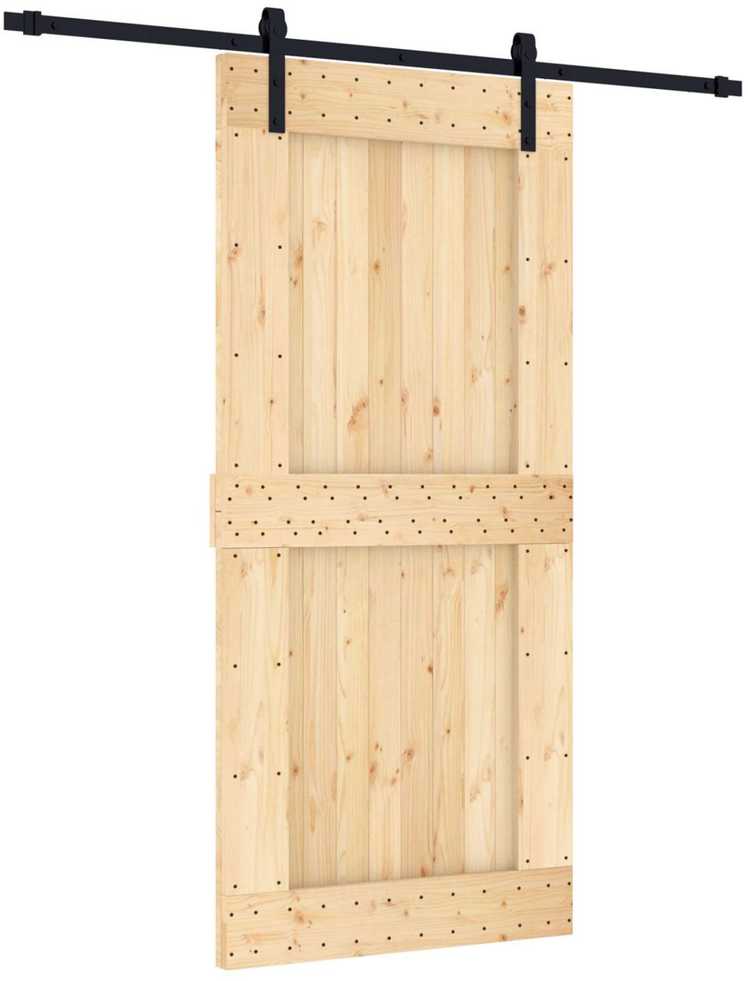 Slankios durys Natūrali ir juoda 95 x 210 cm