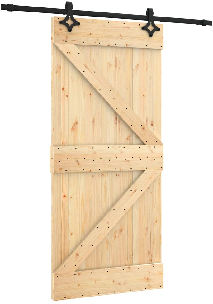 Slankios durys Natūrali ir juoda 95 x 210 cm