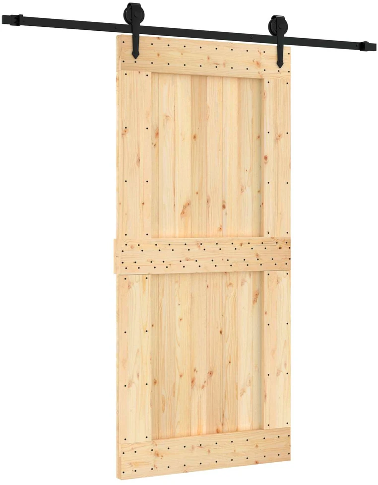 Slankios durys Natūrali ir juoda 95 x 210 cm