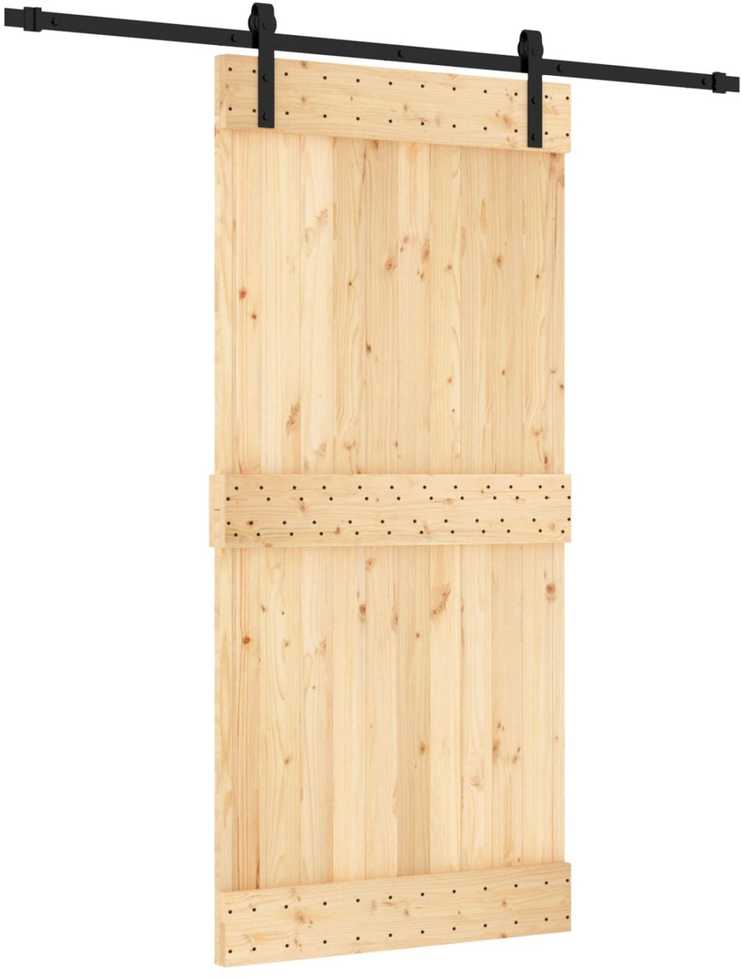 Slankios durys Natūrali ir juoda 95 x 210 cm