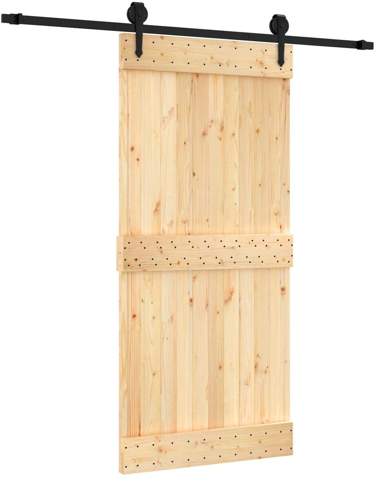 Slankios durys Natūrali ir juoda 95 x 210 cm
