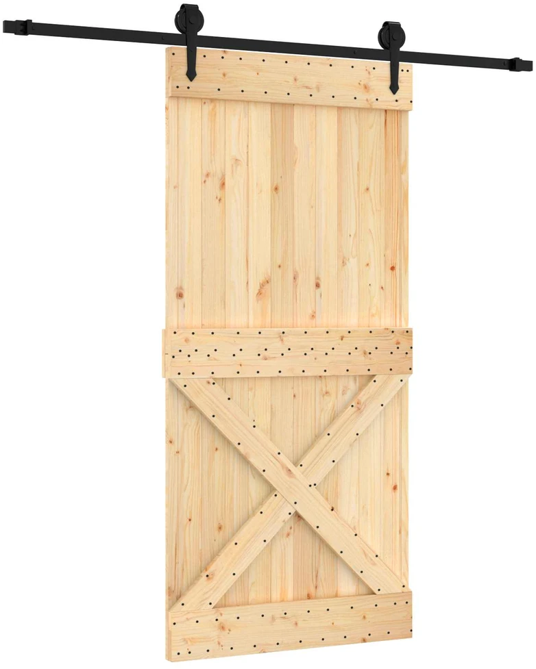 Slankios durys Natūrali ir juoda 95 x 210 cm