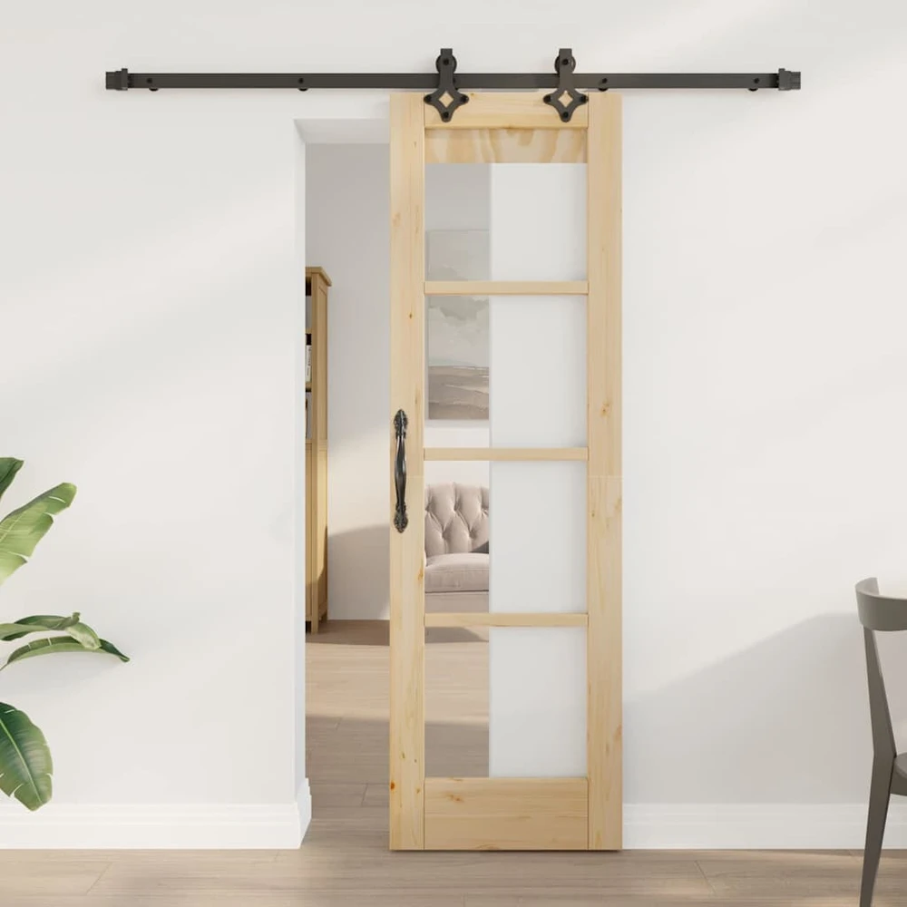 Slankios durys ORKDAL 61 x 198,5 cm Natūrali ir juoda