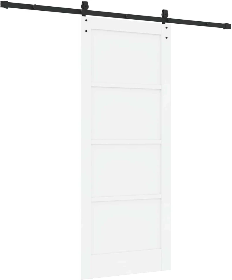 Slankios durys ORKDAL 83 x 202 cm Pušies medienos masyvas Balta