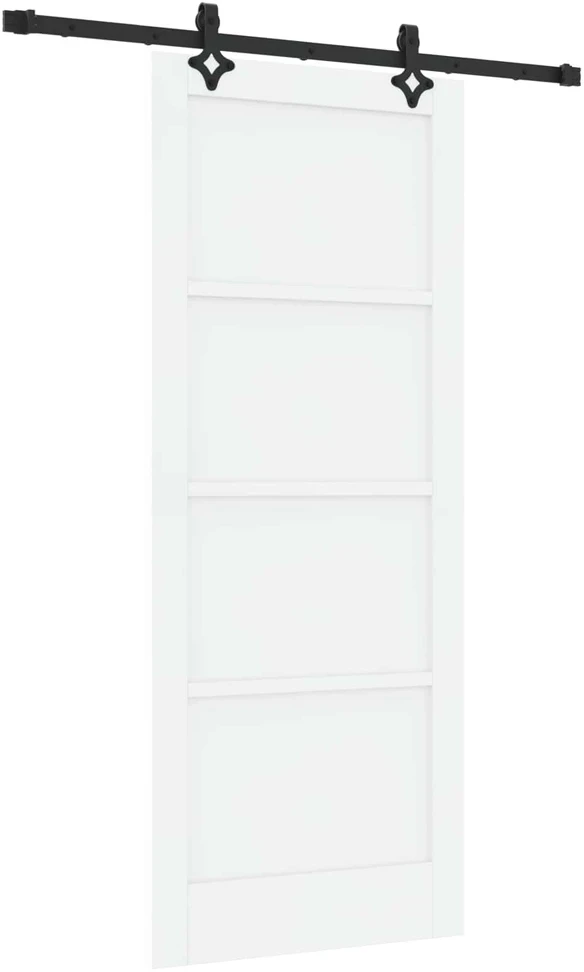 Slankios durys ORKDAL 83 x 202 cm Pušies medienos masyvas Balta
