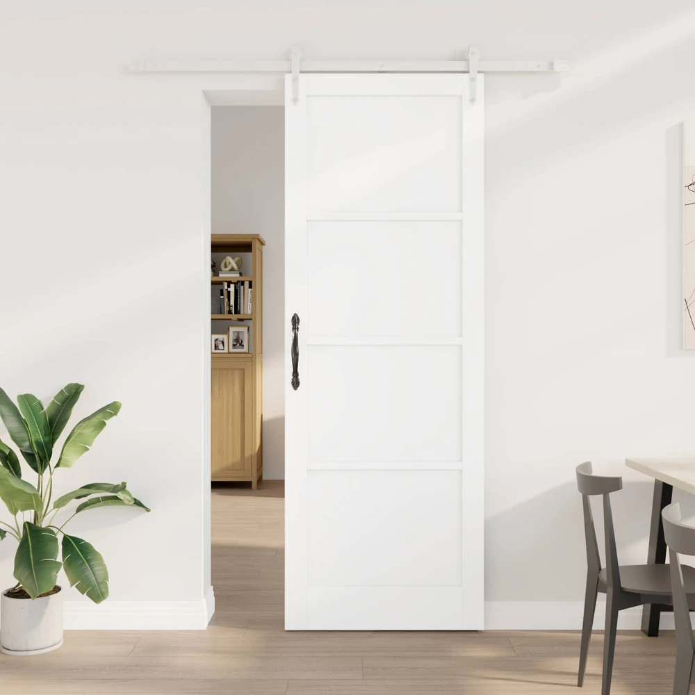 Slankios durys ORKDAL 83 x 232 cm Pušies medienos masyvas Balta