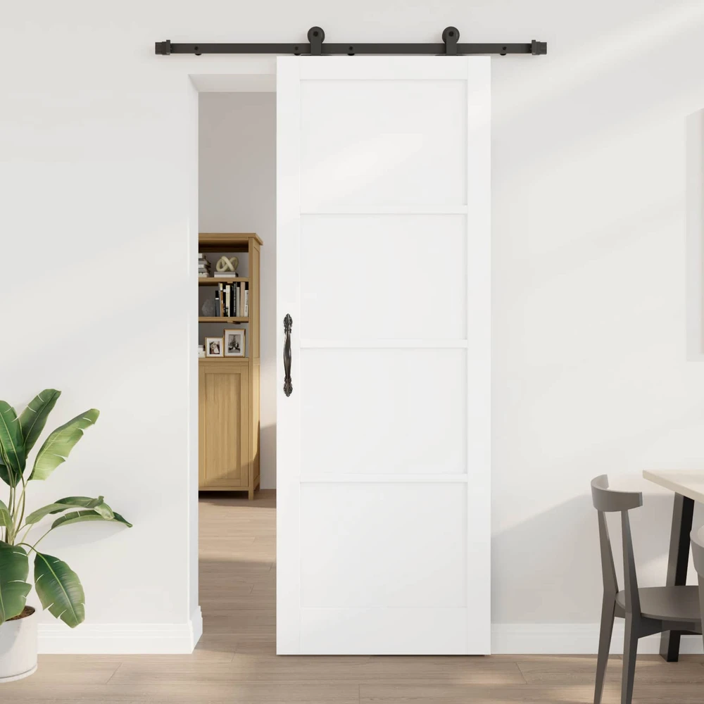 Slankios durys ORKDAL 83 x 232 cm Pušies medienos masyvas Balta