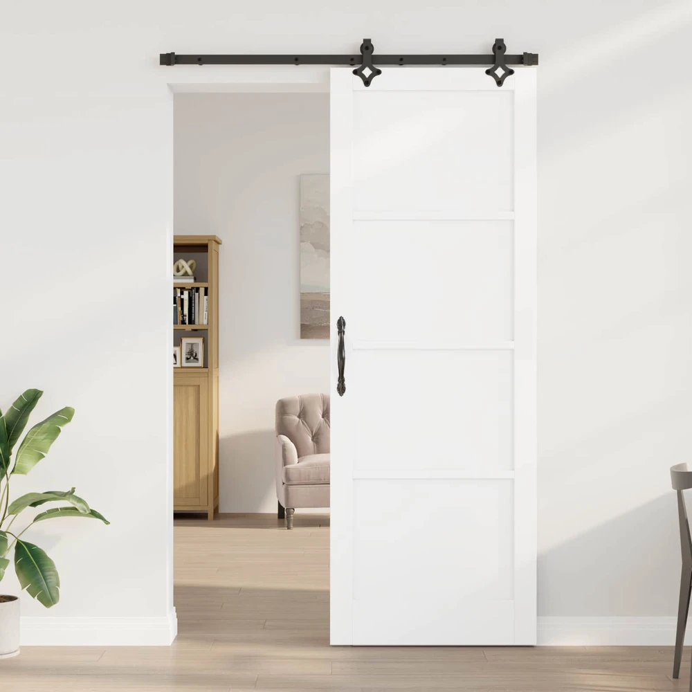 Slankios durys ORKDAL 83 x 232 cm Pušies medienos masyvas Balta