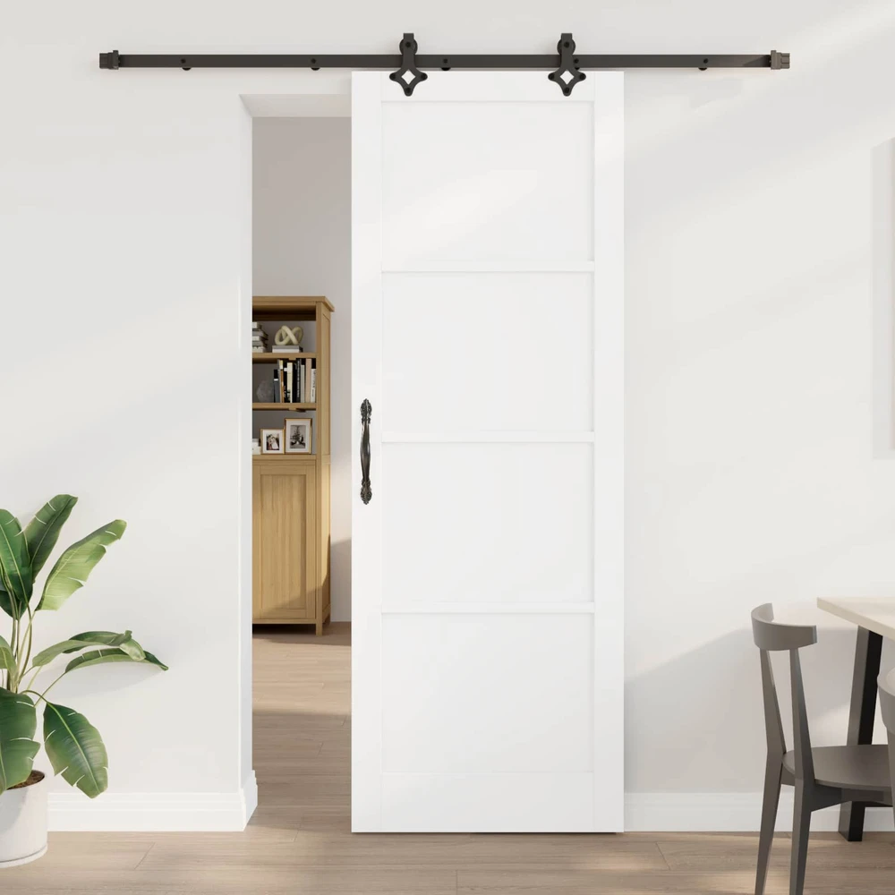 Slankios durys ORKDAL 83 x 232 cm Pušies medienos masyvas Balta