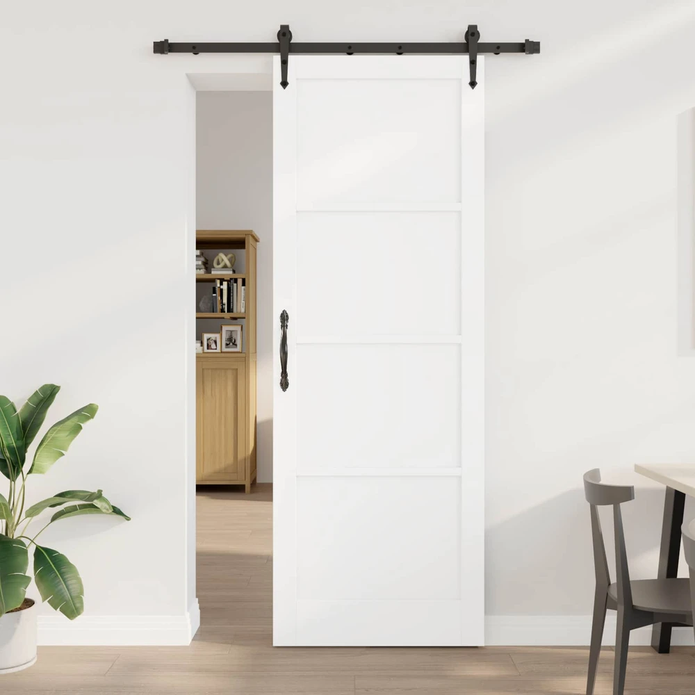 Slankios durys ORKDAL 83 x 232 cm Pušies medienos masyvas Balta