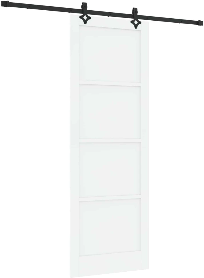 Slankios durys ORKDAL 83 x 232 cm Pušies medienos masyvas Balta