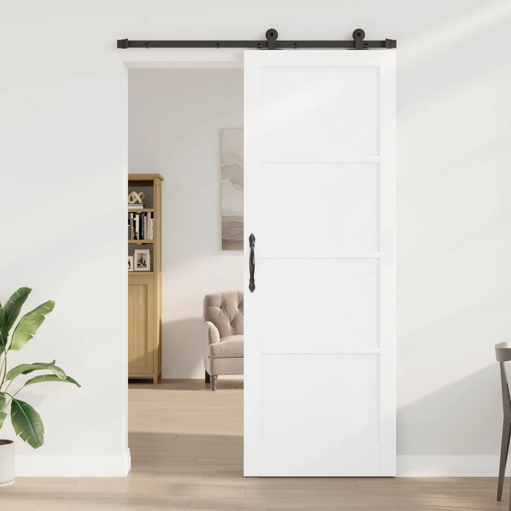 Slankios durys ORKDAL 83 x 232 cm Pušies medienos masyvas Balta