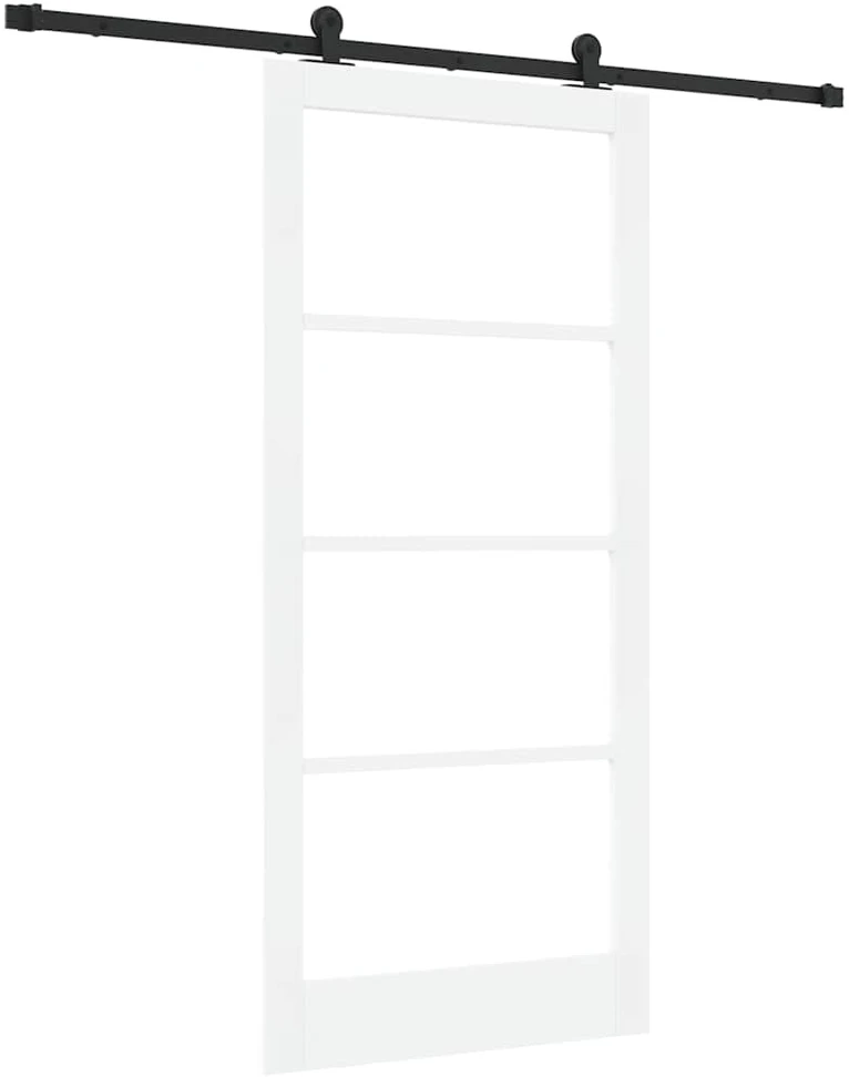 Slankios durys ORKDAL 93 x 202 cm Balta ir juoda