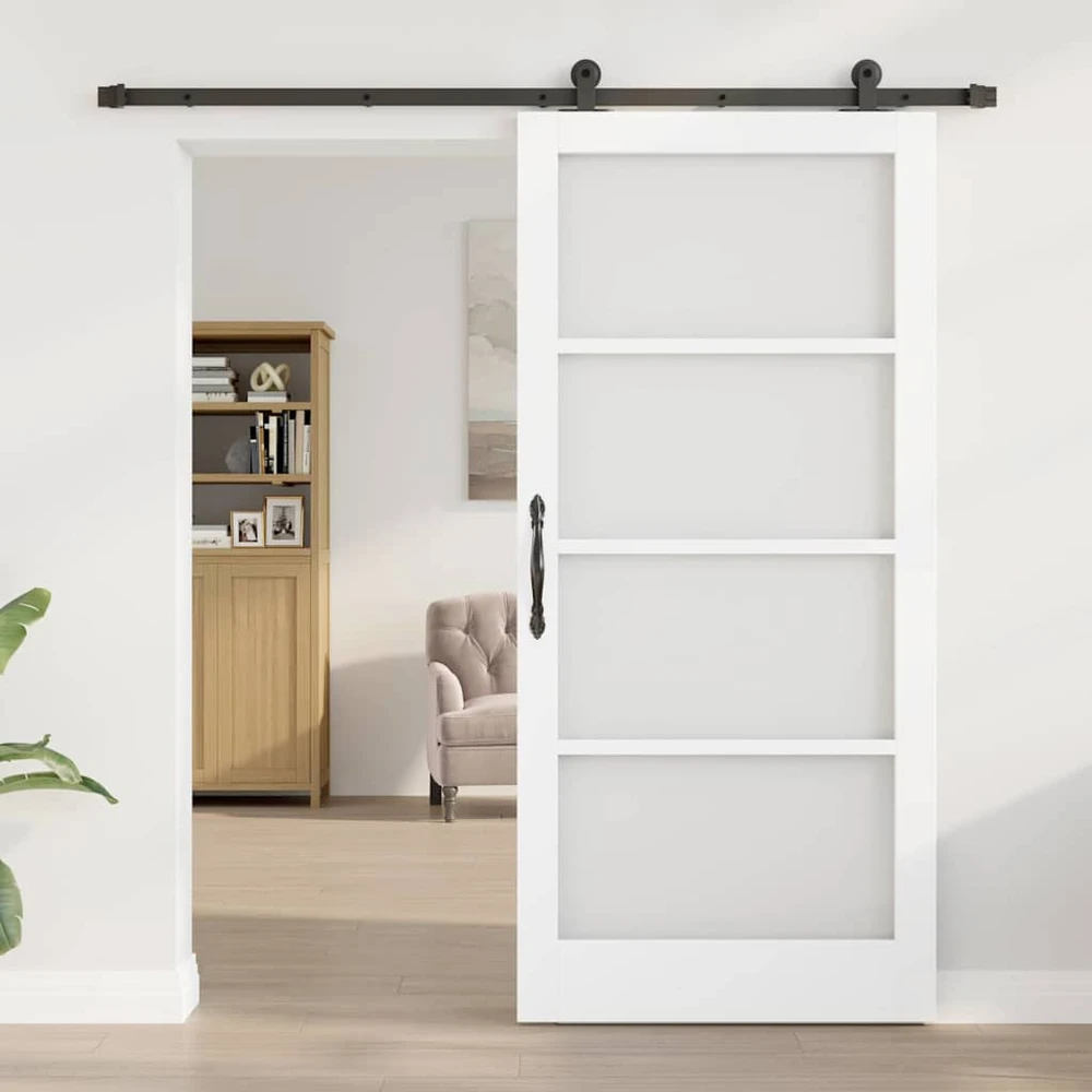 Slankios durys ORKDAL 93 x 202 cm Balta ir juoda