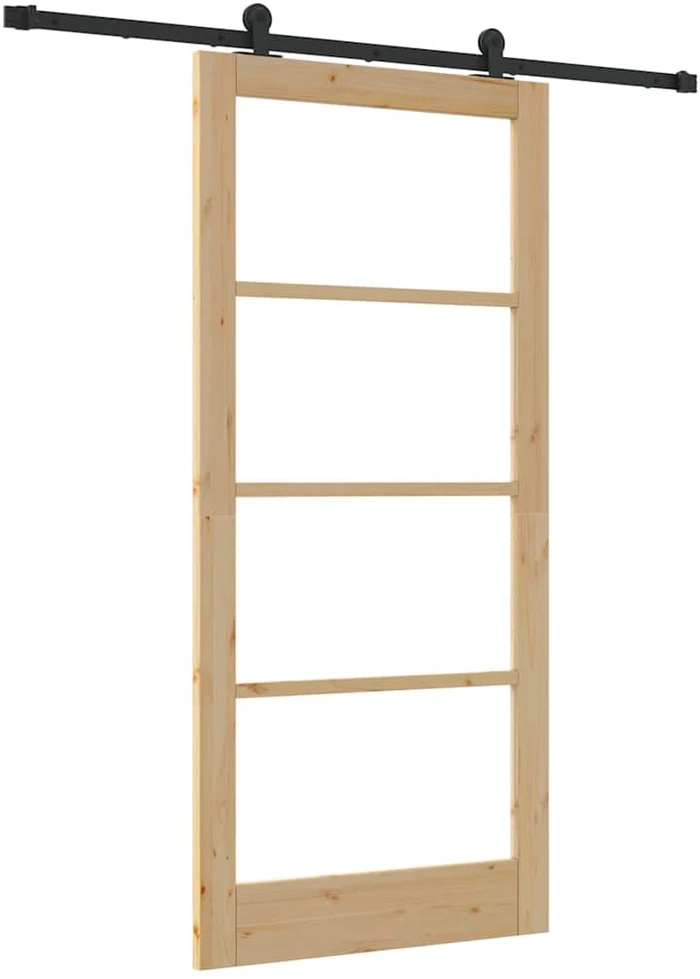 Slankios durys ORKDAL 93 x 202 cm Natūrali ir juoda
