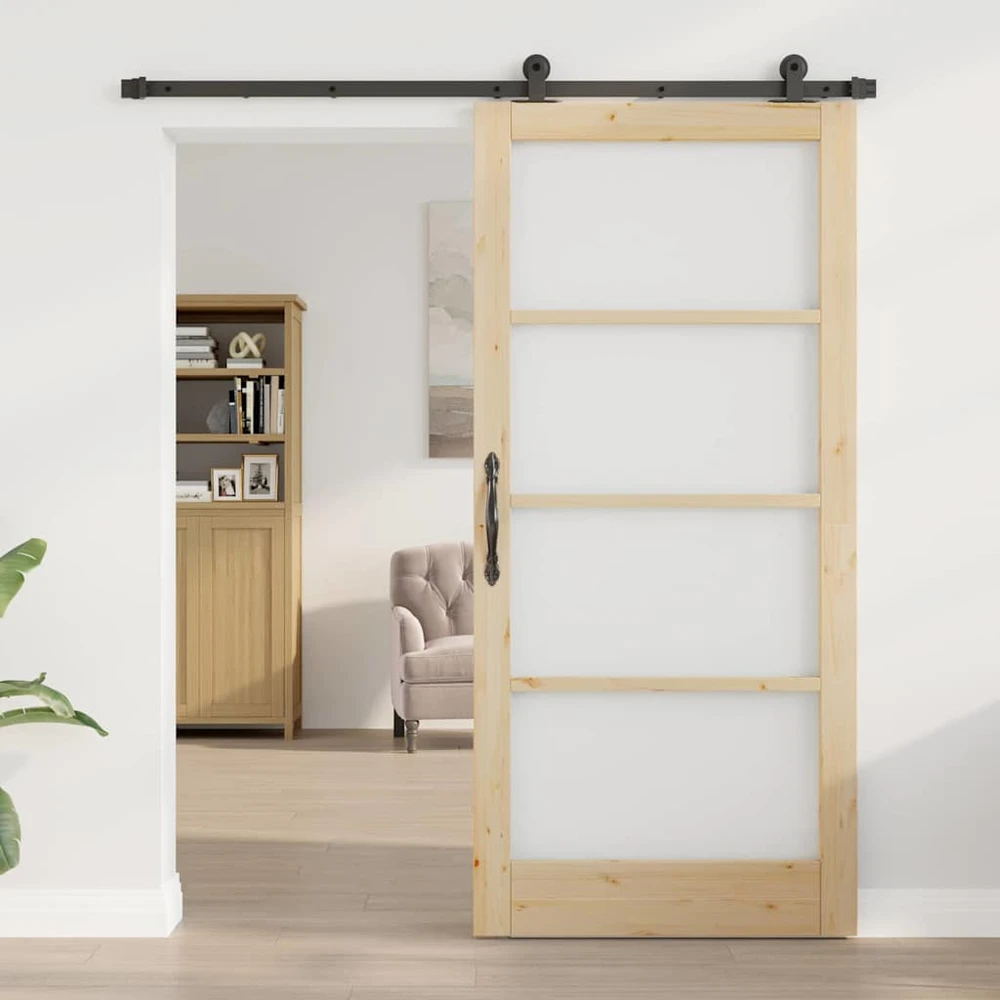 Slankios durys ORKDAL 93 x 202 cm Natūrali ir juoda
