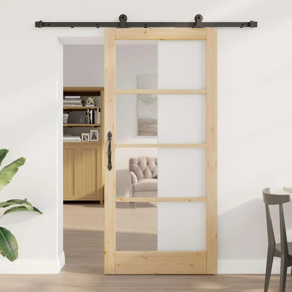 Slankios durys ORKDAL 93 x 202 cm Natūrali ir juoda