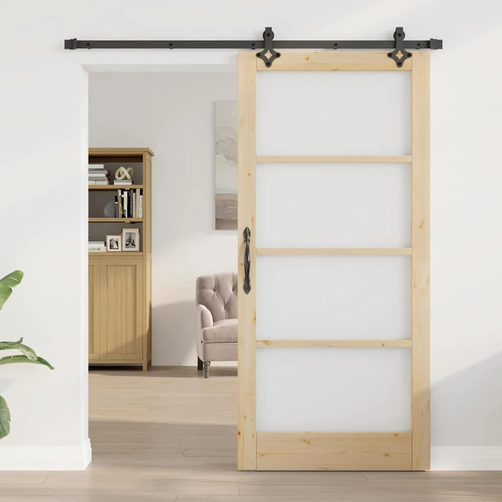 Slankios durys ORKDAL 93 x 202 cm Natūrali ir juoda
