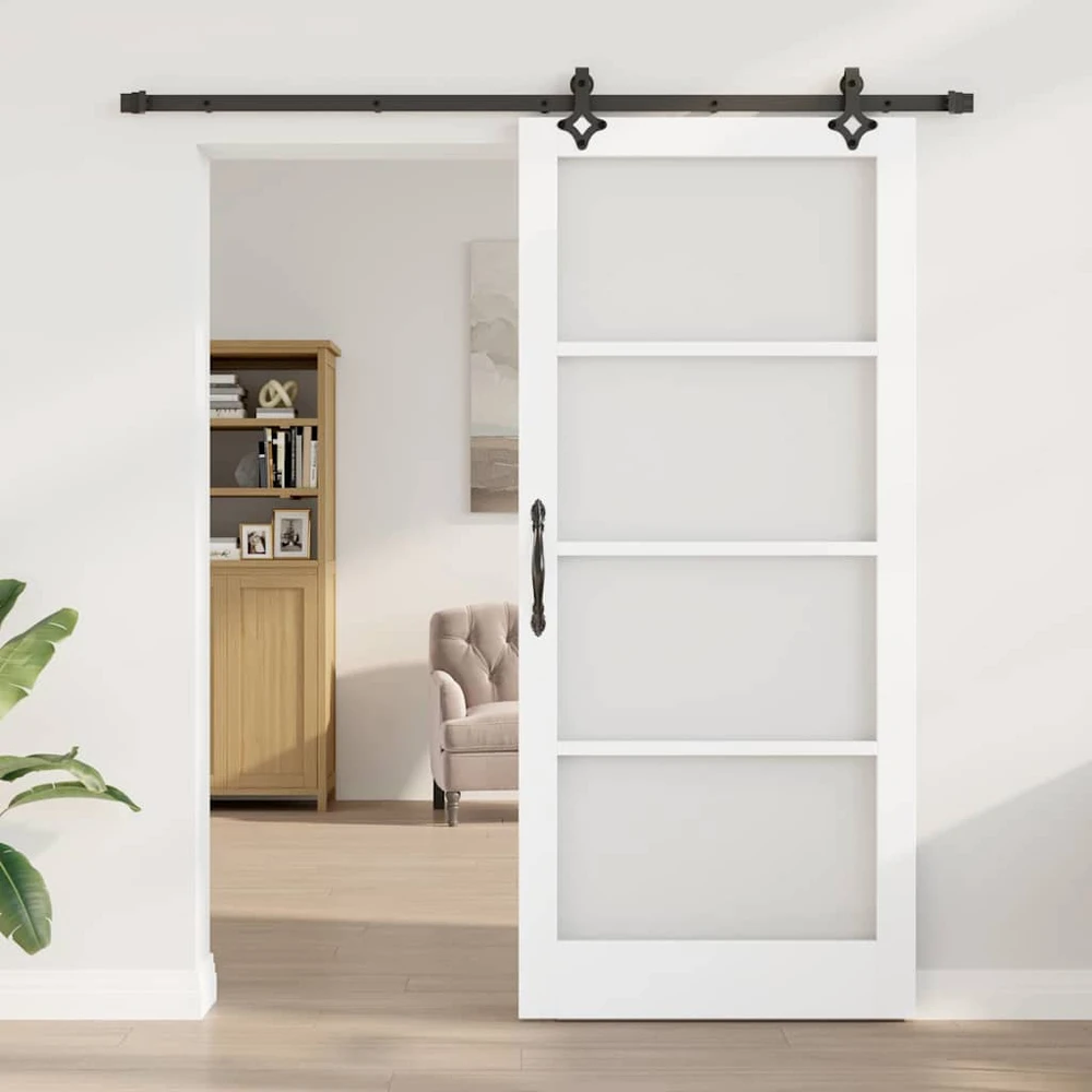 Slankios durys ORKDAL 93 x 211 cm Balta ir juoda