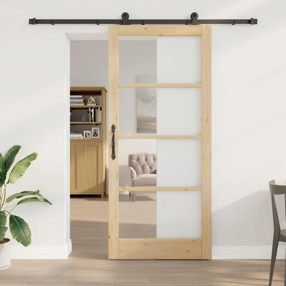 Slankios durys ORKDAL 93 x 211 cm Natūrali ir juoda