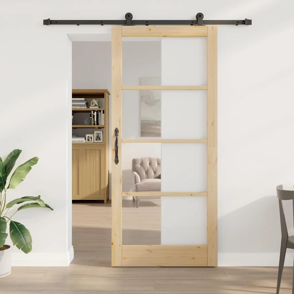 Slankios durys ORKDAL 93 x 211 cm Natūrali ir juoda