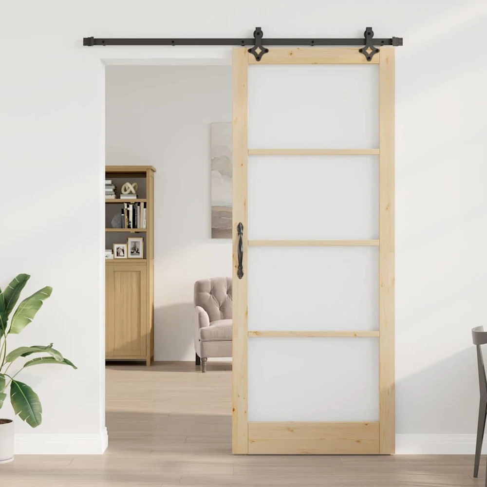 Slankios durys ORKDAL 93 x 232 cm Natūrali ir juoda