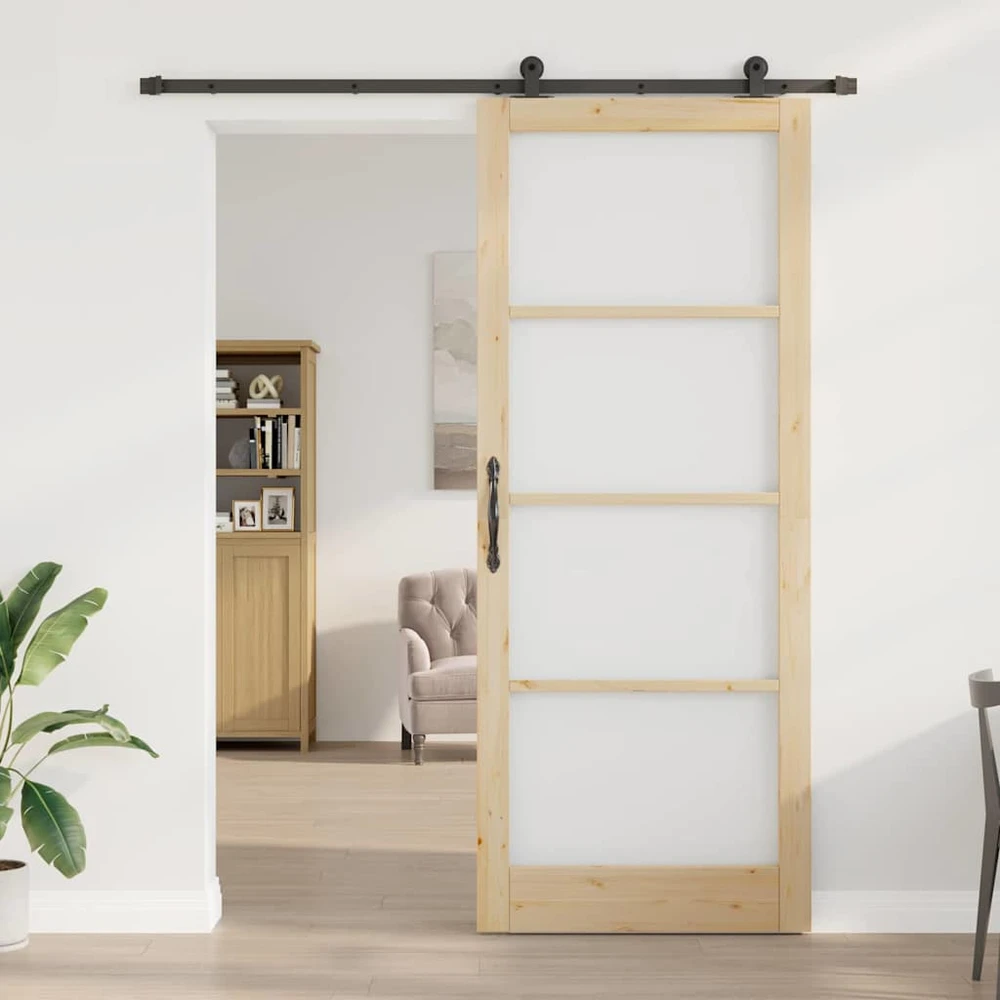 Slankios durys ORKDAL 93 x 232 cm Natūrali ir juoda