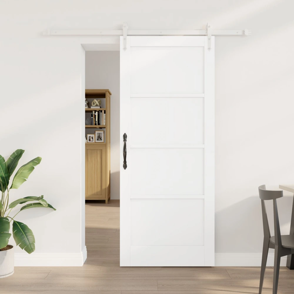 Slankios durys ORKDAL 83 x 202 cm Pušies medienos masyvas Balta