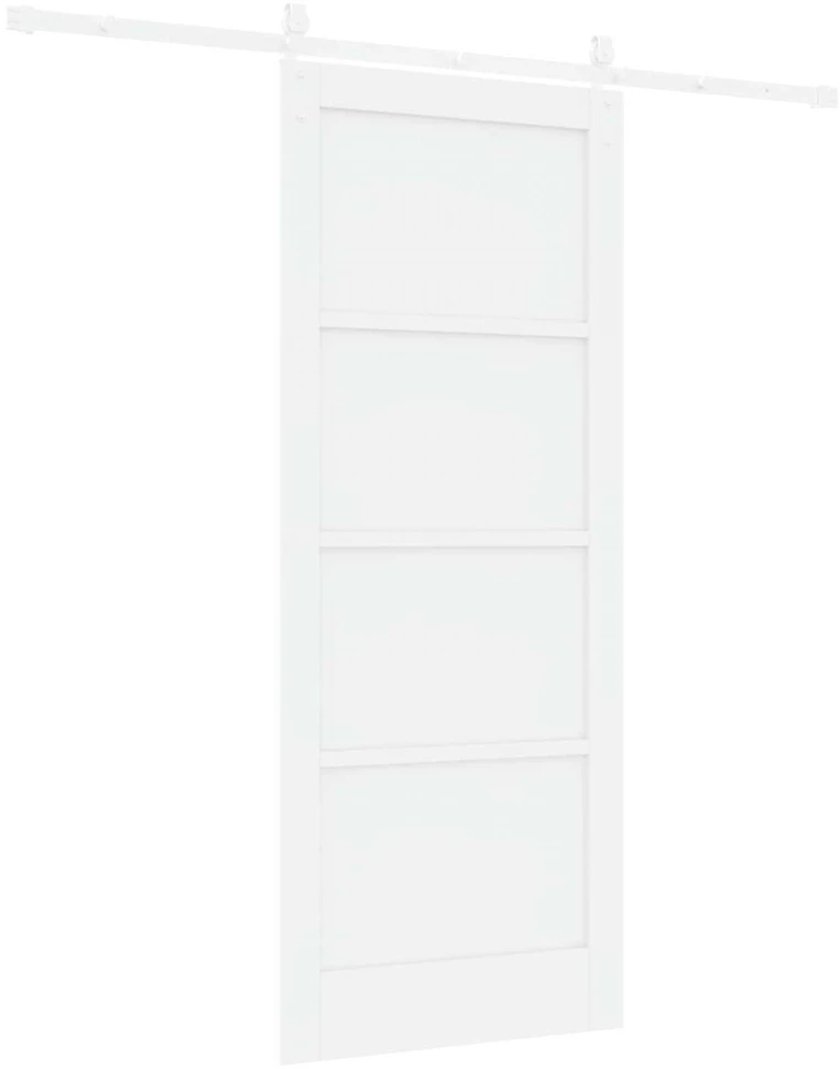 Slankios durys ORKDAL 83 x 202 cm Pušies medienos masyvas Balta