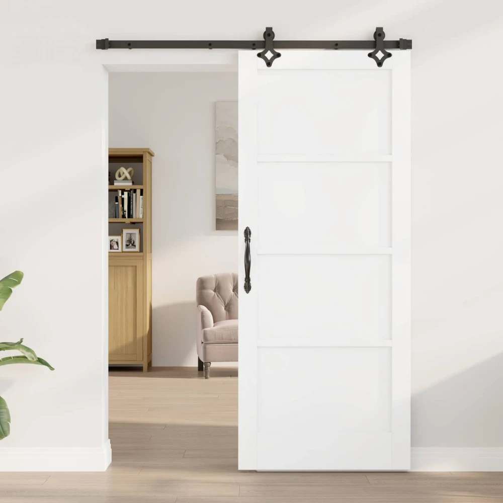 Slankios durys ORKDAL 83 x 202 cm Pušies medienos masyvas Balta