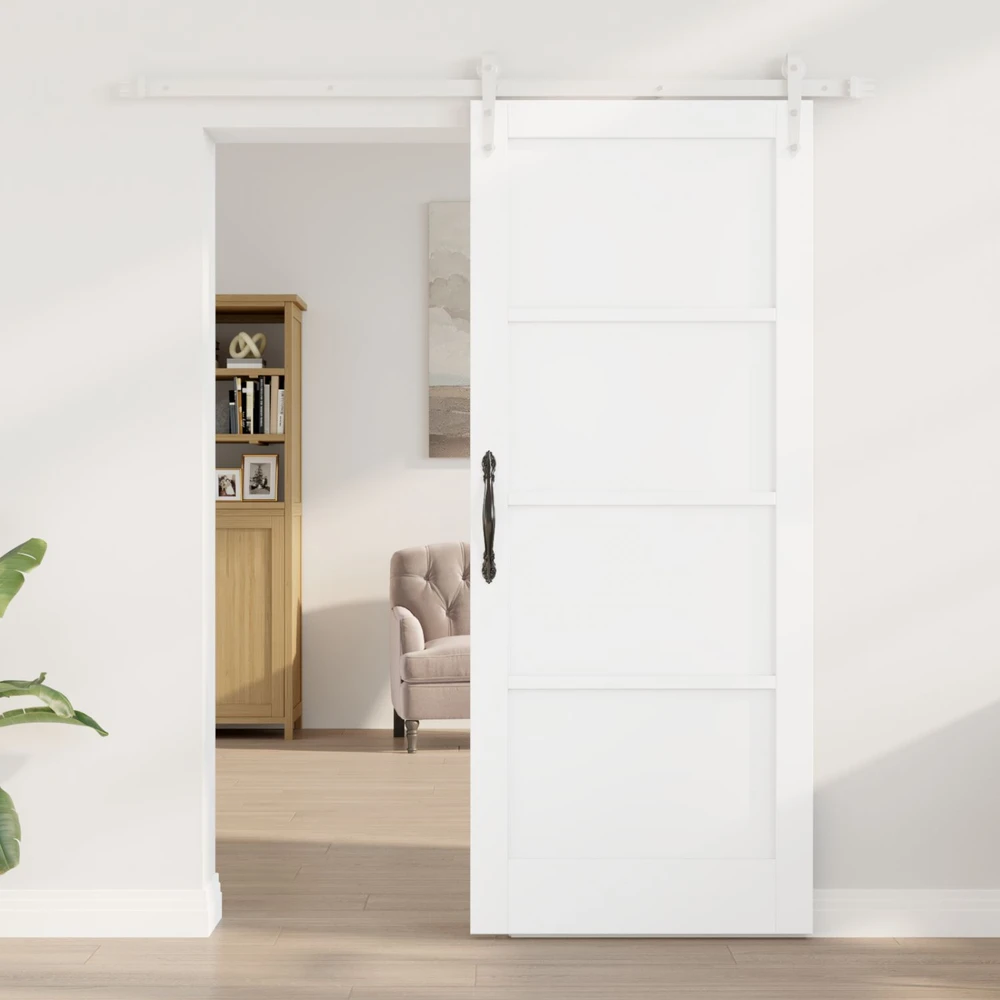 Slankios durys ORKDAL 83 x 202 cm Pušies medienos masyvas Balta