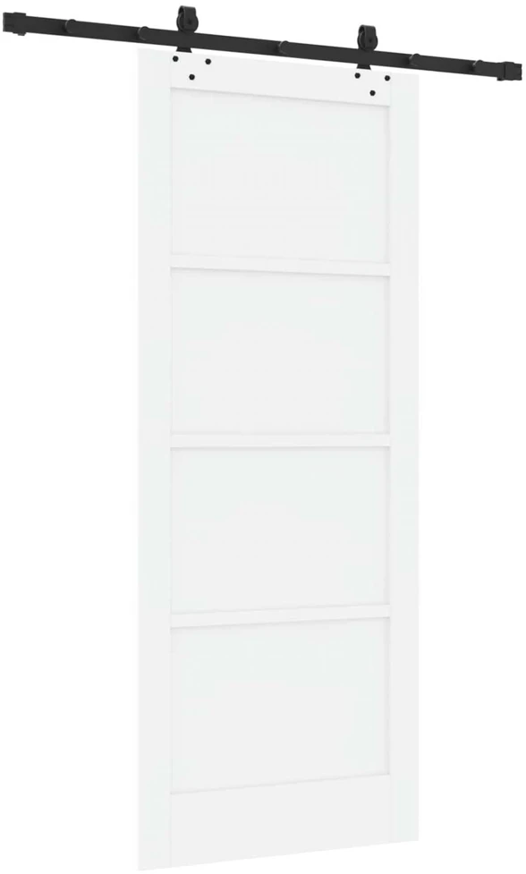 Slankios durys ORKDAL 83 x 202 cm Pušies medienos masyvas Balta