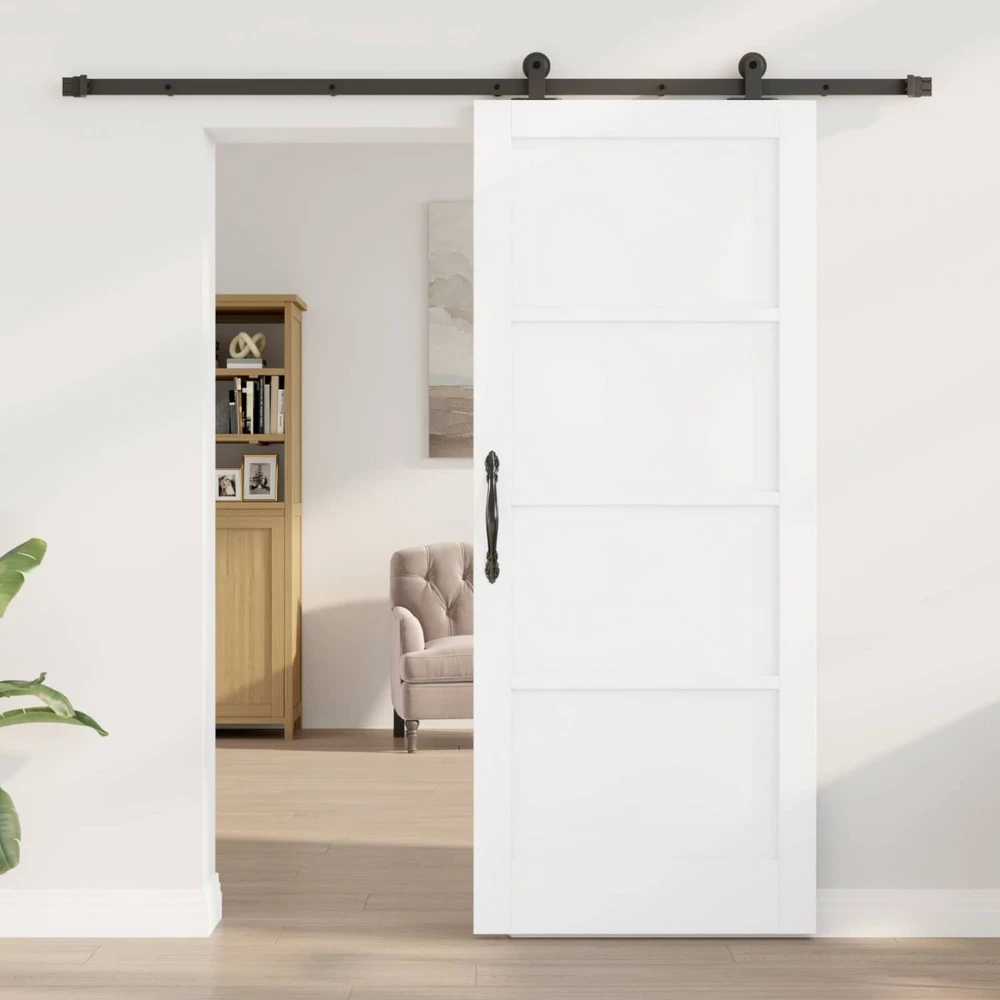 Slankios durys ORKDAL 83 x 202 cm Pušies medienos masyvas Balta