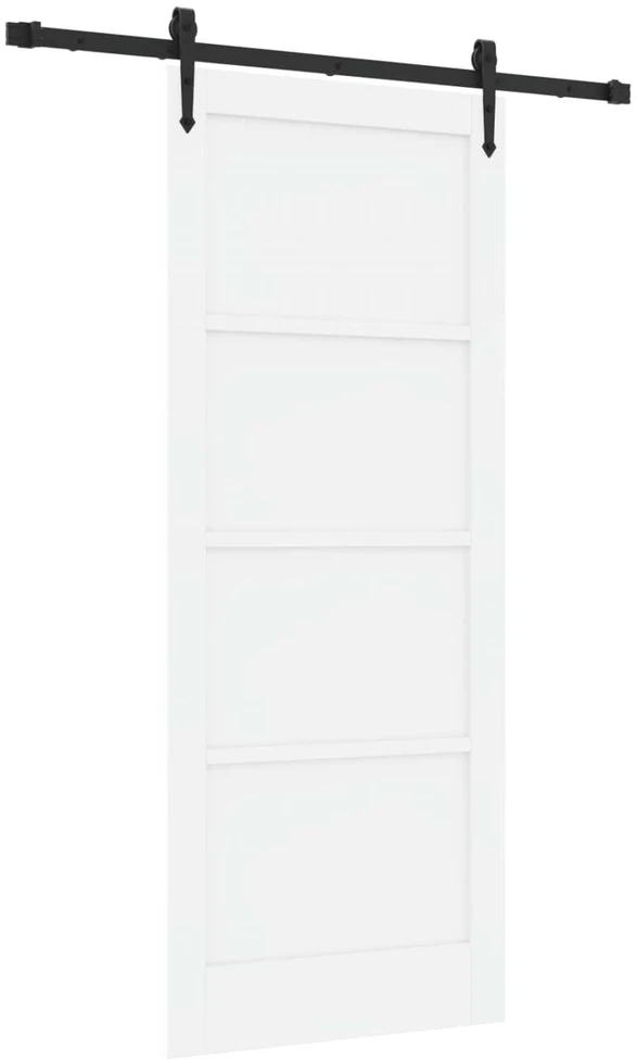 Slankios durys ORKDAL 83 x 202 cm Pušies medienos masyvas Balta