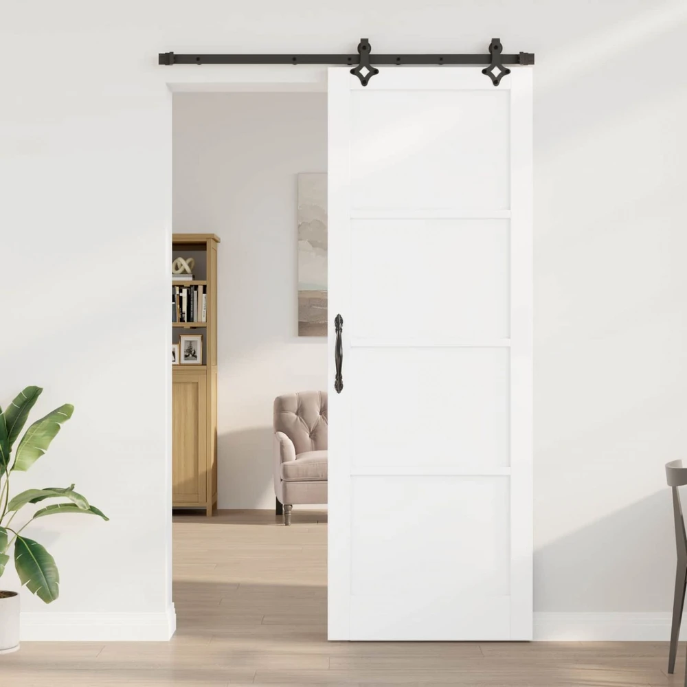 Slankios durys ORKDAL 83 x 232 cm Pušies medienos masyvas Balta
