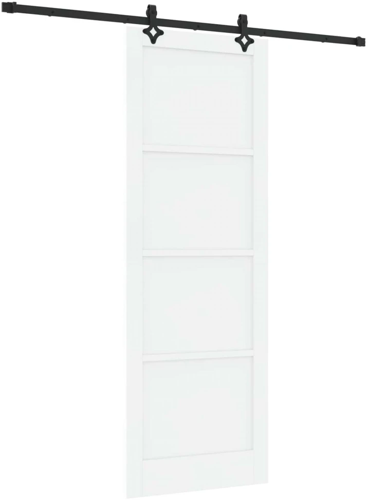 Slankios durys ORKDAL 83 x 232 cm Pušies medienos masyvas Balta