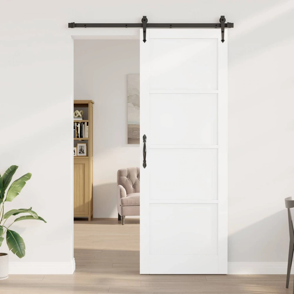 Slankios durys ORKDAL 83 x 232 cm Pušies medienos masyvas Balta