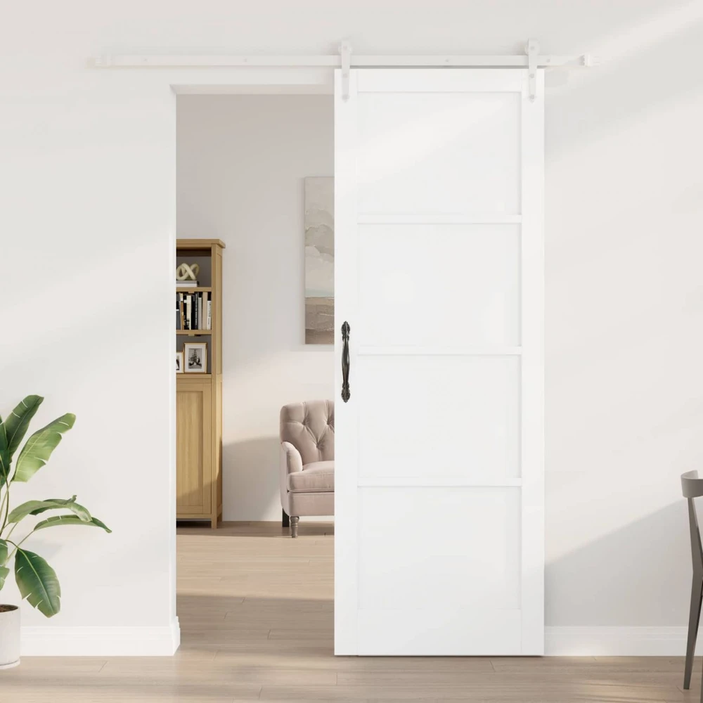 Slankios durys ORKDAL 83 x 232 cm Pušies medienos masyvas Balta