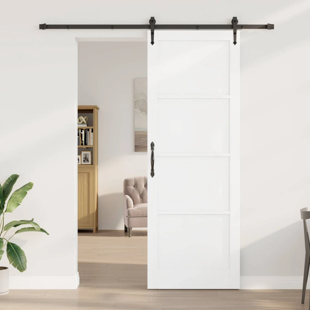 Slankios durys ORKDAL 83 x 232 cm Pušies medienos masyvas Balta