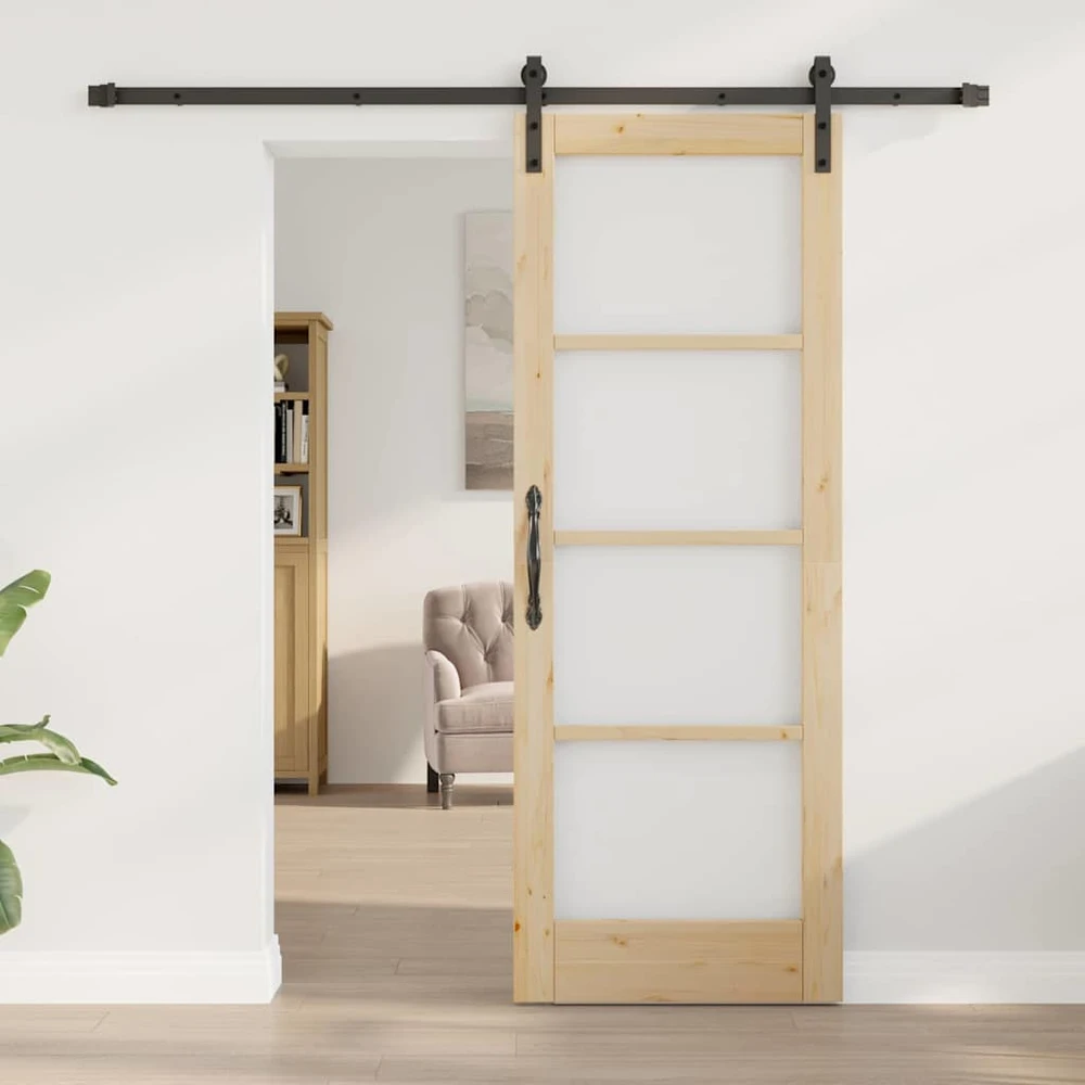 Slankios durys ORKDAL Natūrali ir juoda 73,5 x 198,5 cm