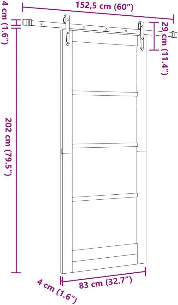 Slankios durys ORKDAL 83 x 202 cm Balta