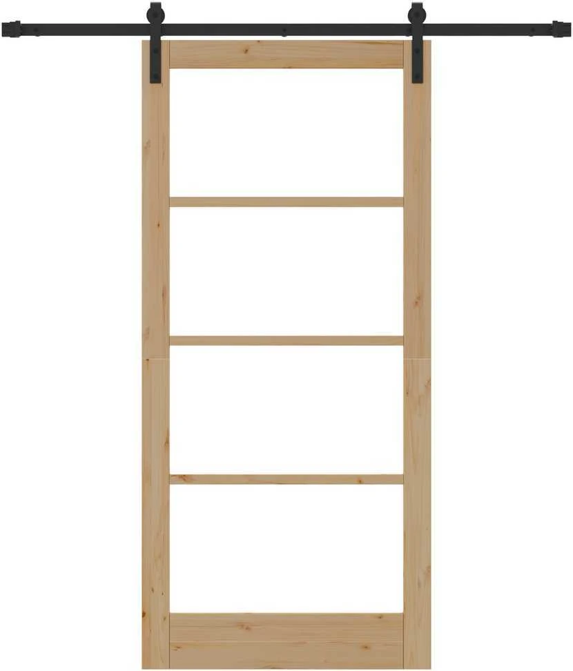 Slankios durys ORKDAL Natūrali ir juoda 93 x 202 cm