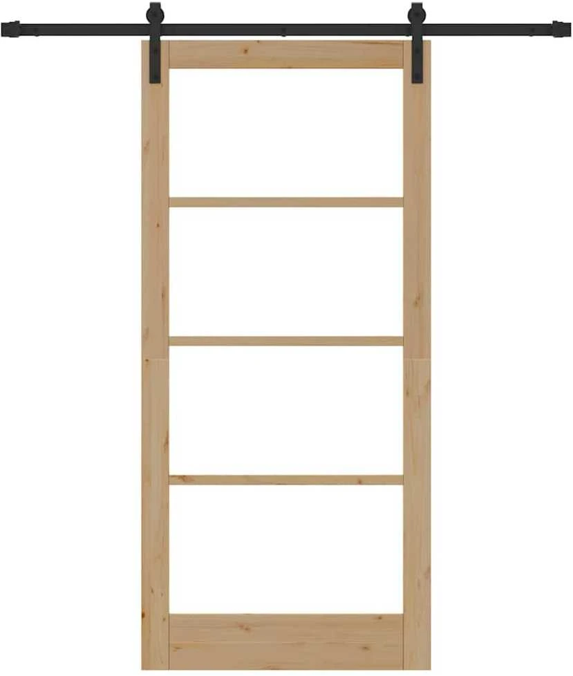 Slankios durys ORKDAL Natūrali ir juoda 93 x 202 cm