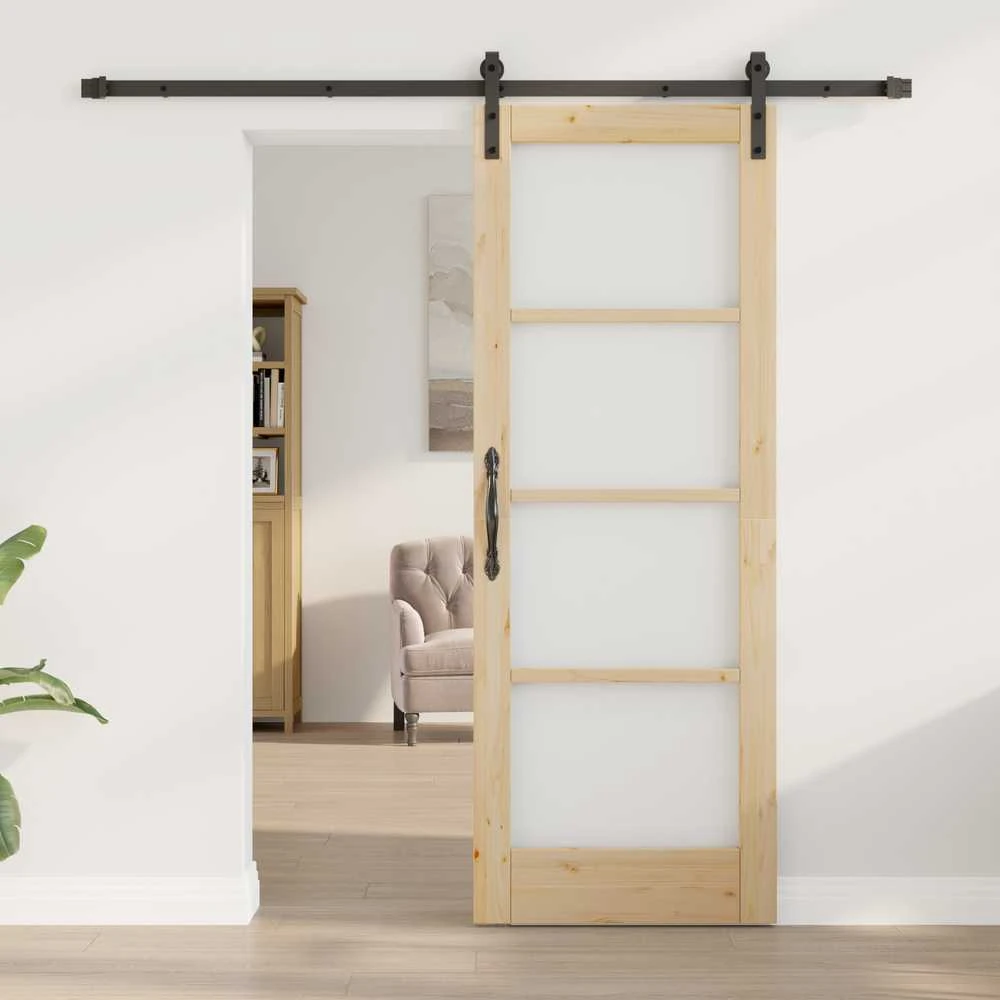 Slankios durys ORKDAL Natūrali ir juoda 73,5 x 198,5 cm